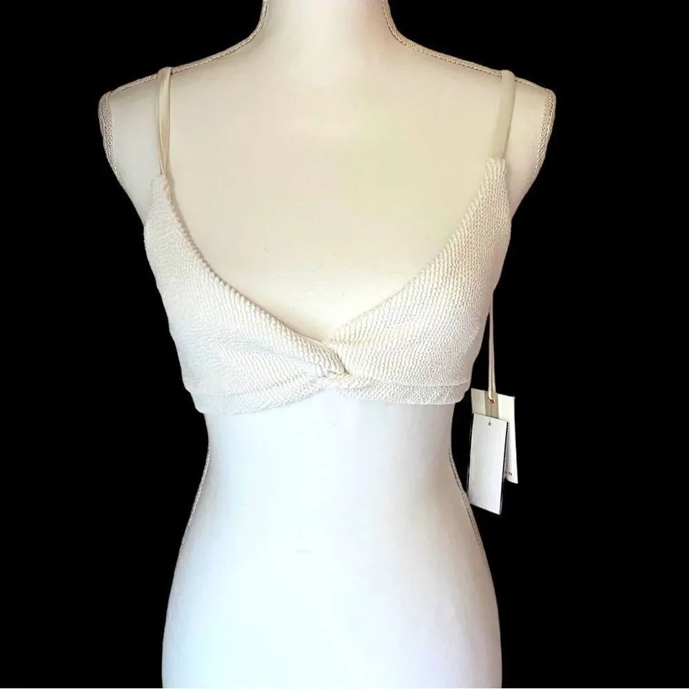 Good American Crinkle Always Fit Twist Top Size 0 NWT